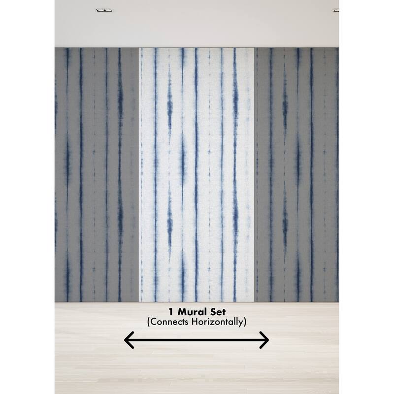 REMIX Walls by Katie Hunt Hello Shibori Denim Blue Wall Mural