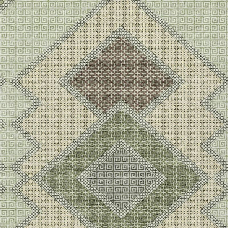 HomeRoots Geometric Transitional Rectangle Outdoor Rug