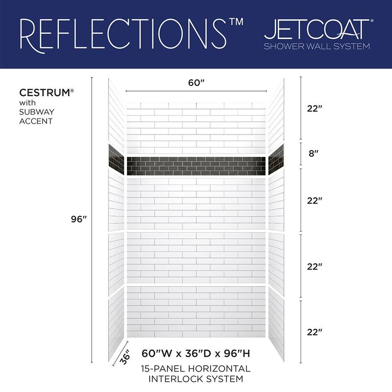 Miseno MSW-603696RFL Readyset 60" X 36" X 96" Fifteen Panel Alcove