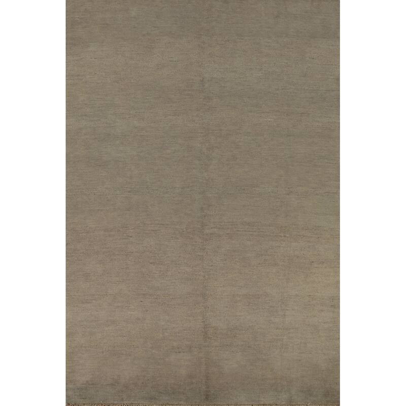 Beige & Gray Gabbeh Oriental Area Rug Handmade Wool Carpet - 5'5" x 7'11"