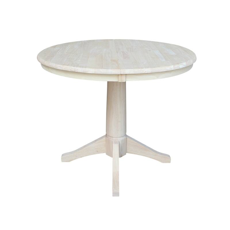 36" Round Top Pedestal Table w/12" Leaf