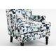 preview thumbnail 5 of 4, Stylish Side Chair Accent Chair Lobby Chair with Wood Frame, White Reading Chair Reception Chair Arm Chair