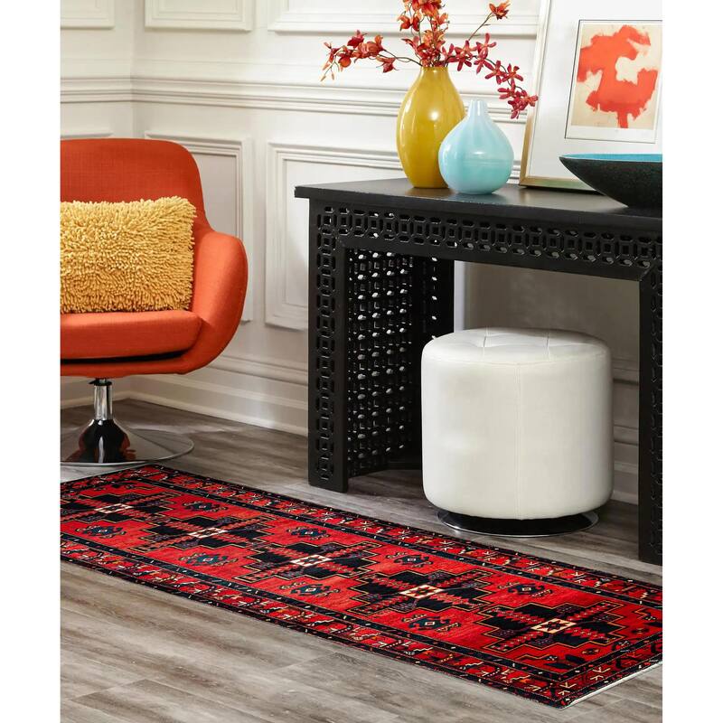 ECARPETGALLERY Hand-knotted Konya Anatolian Red Wool Rug - 3'6 x 10'2