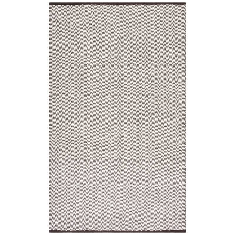 SAFAVIEH Handmade Vermont Windy Wool Rug - 6' Square - Brown/Ivory