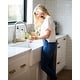 preview thumbnail 10 of 14, Austen Crisp White Fireclay 36" Single Bowl Farmhouse Apron Front Undermount Kitchen Sink and Drain