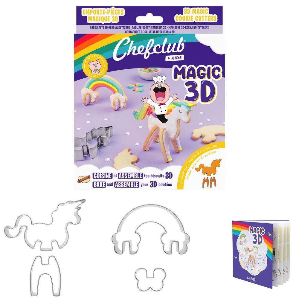 Chefclub Unicorn & Rainbow 3D Cookie Cutters