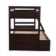 preview thumbnail 7 of 7, Espresso Twin Over Full Solid Pine Wood Bunk Bed with Storage Drawers, Convertible to 2 Beds