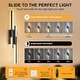 preview thumbnail 3 of 5, Led vanity light black fixtures light iron, acrylic wall light