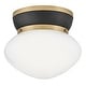 preview thumbnail 5 of 3, Lark 83601 Lucy 12" Wide Flush Mount Bowl Ceiling Fixture with Cased