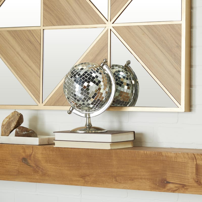 Stainless Steel Metal Disco Ball Style Globe - Silver or Gold - Roche River Decor