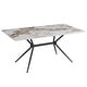 preview thumbnail 127 of 131, Elega Modern Sintered Stone Dining Table Modern Trestle Base Powder-Coated Steel Frame Kitchen Table - 47"-71" 71 Inches - White Grey