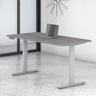 Bush Business Furniture Move 60 Series 60W x 30D Height Adjustable Standing Desk (Nickel Finish)