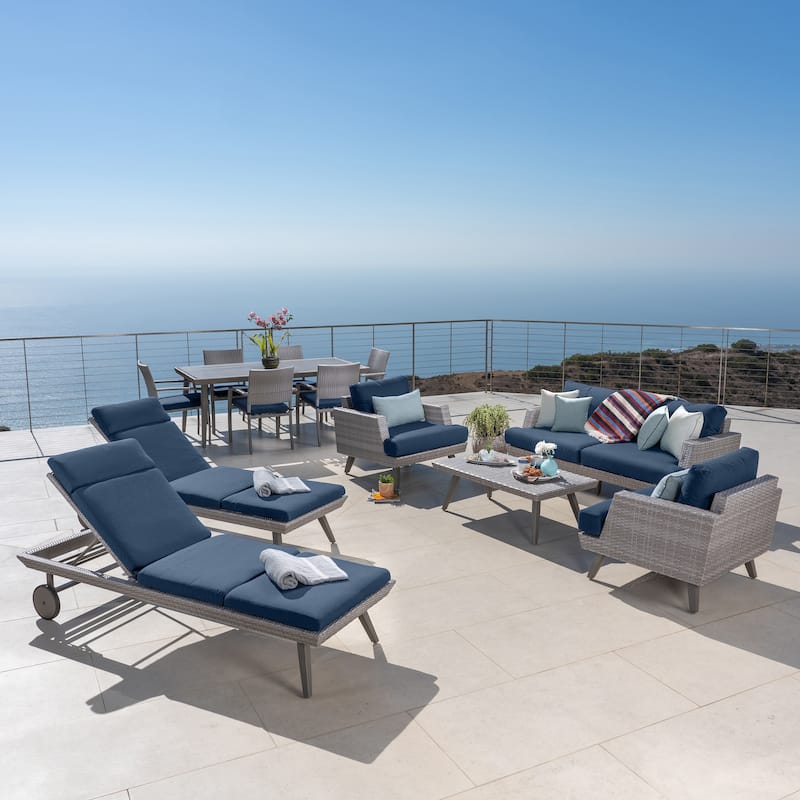 Portofino Casual 13 Piece Sunbrella Outdoor Patio Estate Set