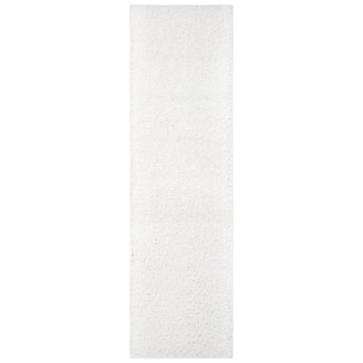 Safavieh August Carlene Solid Plush Shag Area Rug or Runner White - 2.3' x 6'