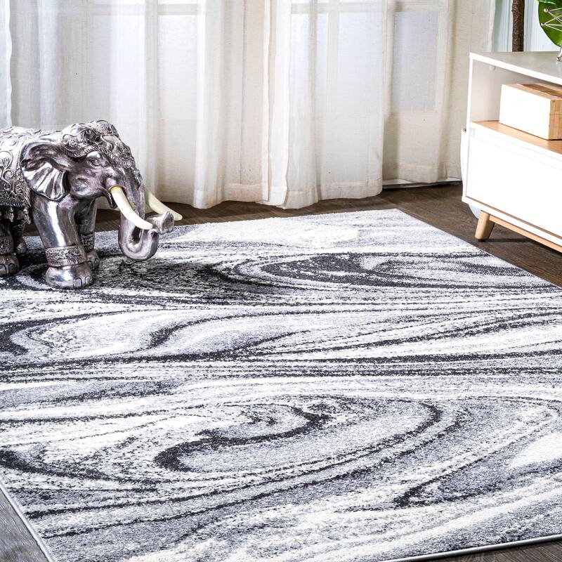 JONATHAN Y Alcudia Abstract Marble Contemporary Area Rug