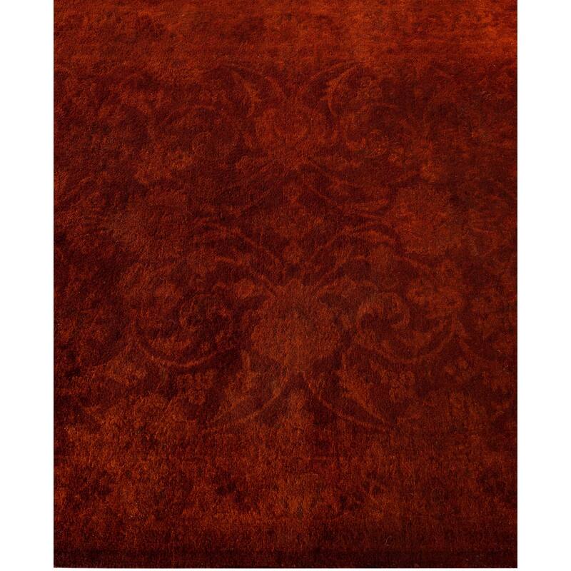Overdyed One-of-a-Kind Hand-Knotted Area Rug - Orange - 3' 2" x 5' 1"