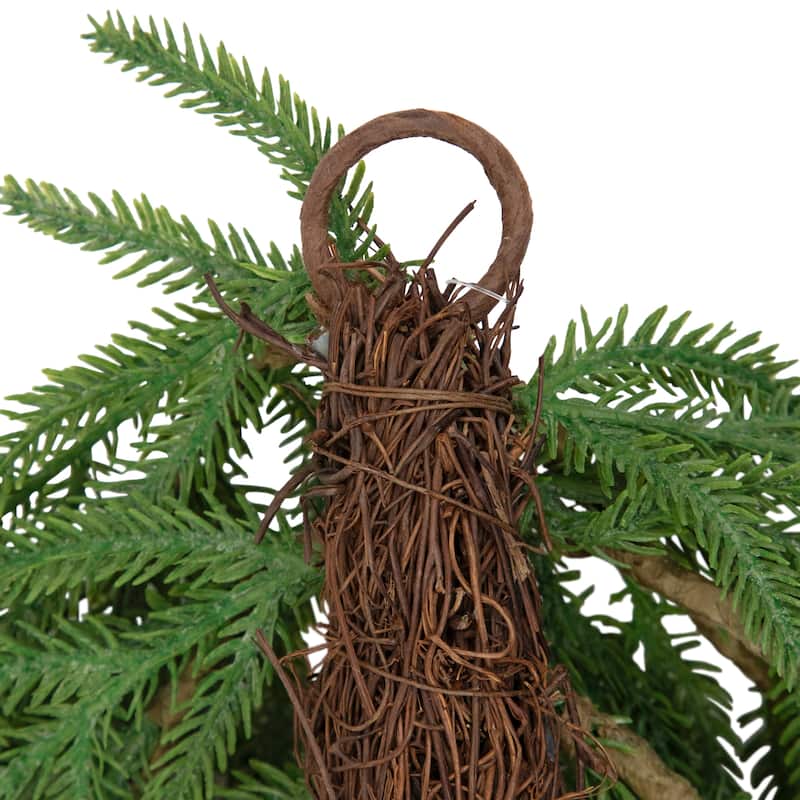 Norfolk Pine Artificial Christmas Teardrop Swag - 28"