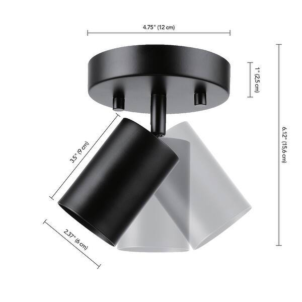 Pratt 1-Light Matte Black Track Lighting Spotlight - one size - Bed ...