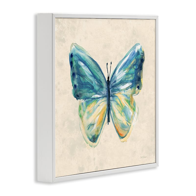 Stupell Bright Watercolor Butterfly Framed Giclee Art Design By Carol Robinson