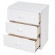 preview thumbnail 10 of 13, Wood Twin Size Loft Bed with Desk, Blackboard, Storage Box, Shelf & 3 Drawers, Safe Design with Guardrails, White