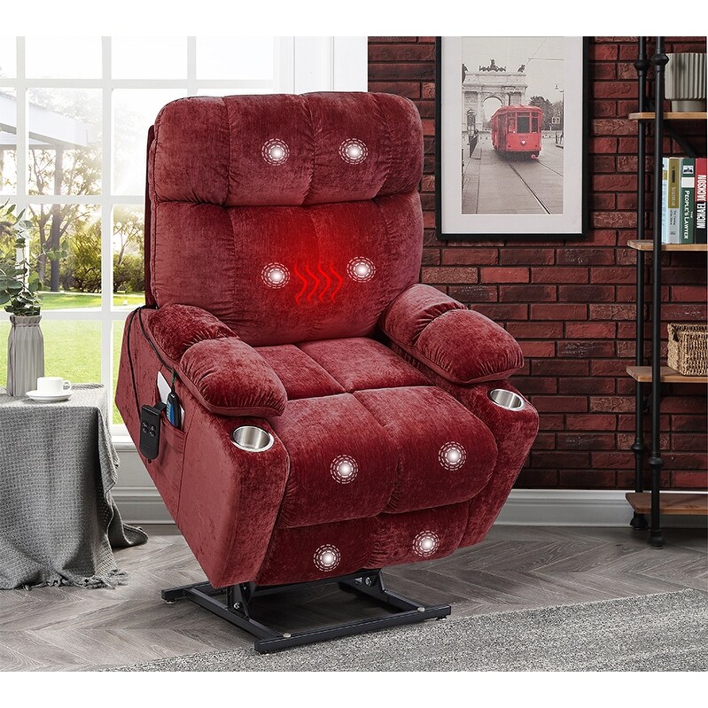 Red fabric sales recliner chair