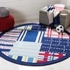 preview thumbnail 1 of 17, SAFAVIEH Handmade Kids Kornilia Wool Rug 6' Round - Blue/Multi - Round