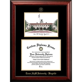 Texas A&M Kingsville 14w x 11h University Gold Embossed Diploma Frame ...