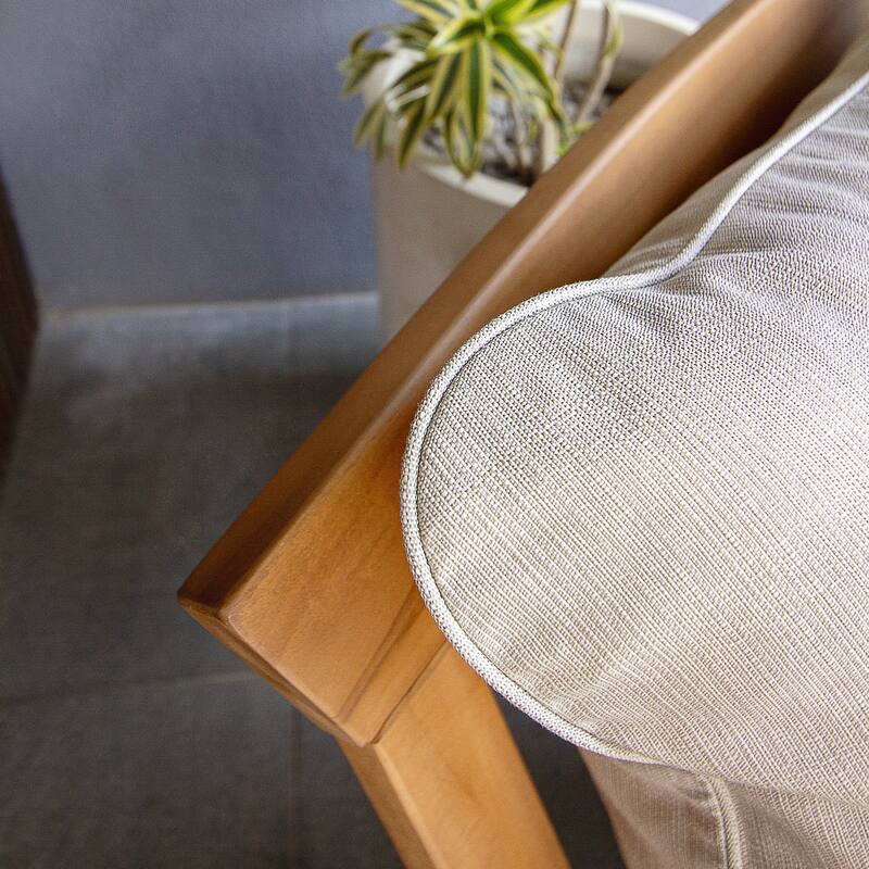 Cambridge Casual Leon Teak Patio Club Chair with Cushion