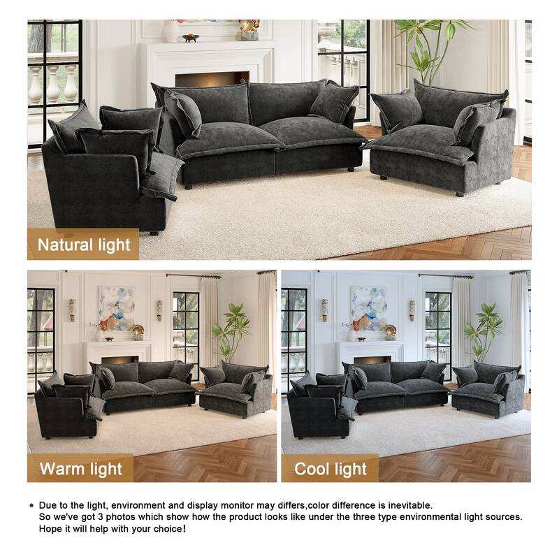 Cloud Chenille Upholstered Modular Sectional Sofa