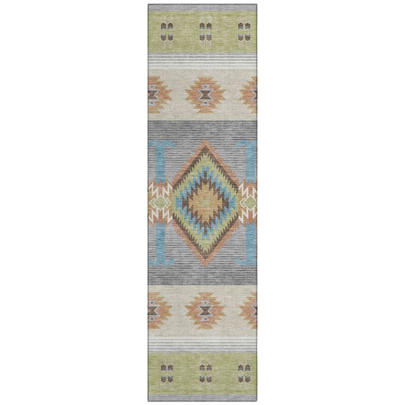 Machine Washable Indoor/ Outdoor Global Chennai Chantille Rug