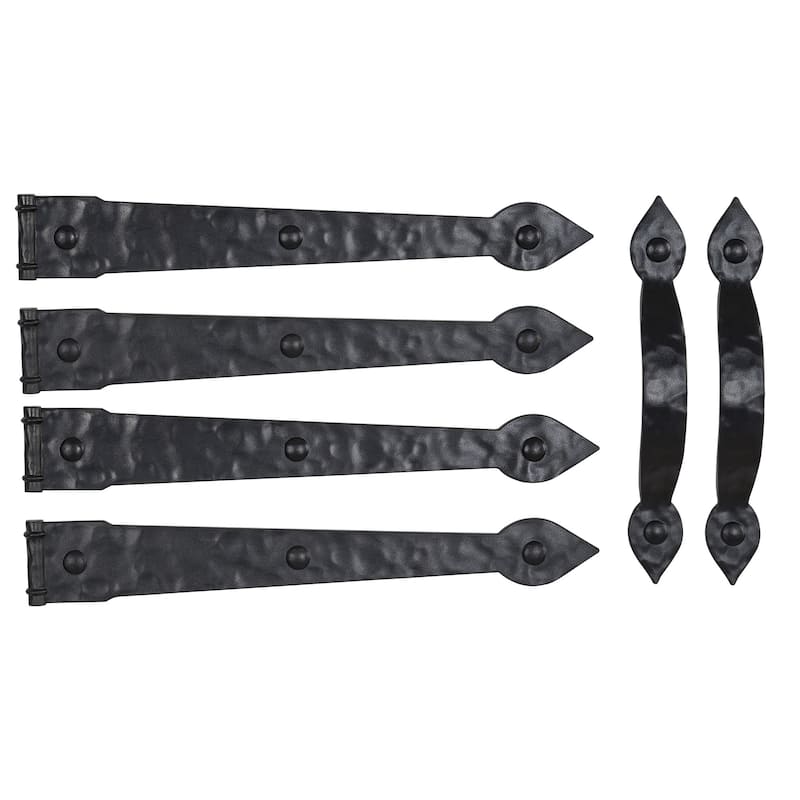 Household Essentials Premium Carriage House Magnetic Garage Door Hinges, Black - Black