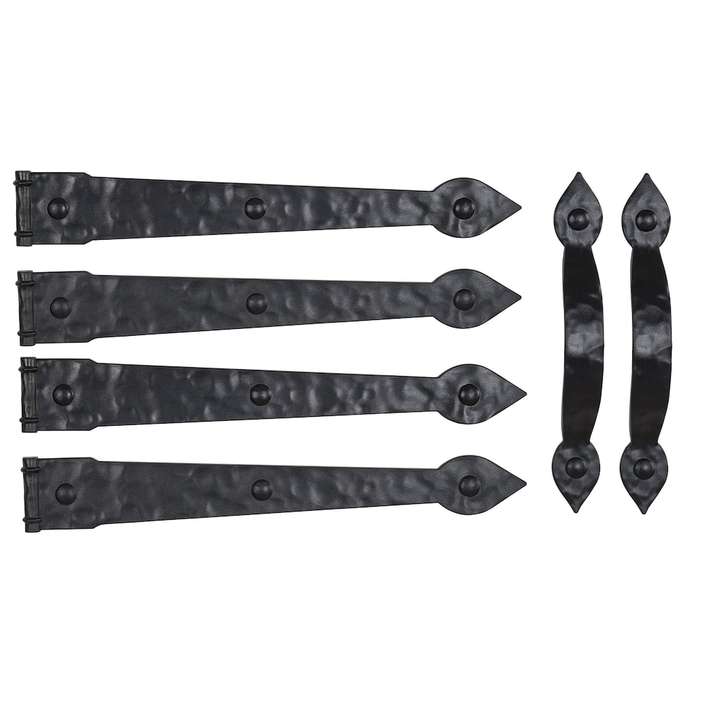 Household Essentials Premium Carriage House Magnetic Garage Door Hinges, Black