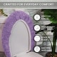 preview thumbnail 27 of 189, Home Weavers Waterford Collection Cotton Toilet Lid Rug | Elastic Fit | Fit Most Standard Toilet Lid | 18"x18"
