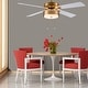 preview thumbnail 7 of 15, Dinah River of Goods Brass and Glass 52-Inch Ceiling Fan with Light - 52" x 52" x 12.5"/17.5"