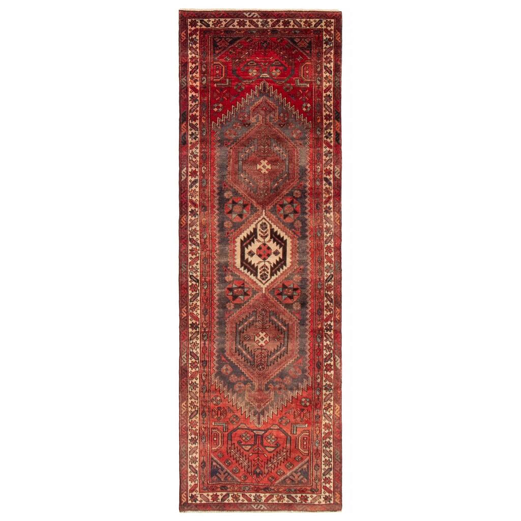 ECARPETGALLERY Hand-knotted Anadol Red Wool Rug - 3'3 x 10'0