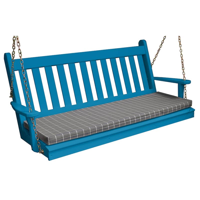 Pine 5' Traditional English Swing - Caribbean Blue