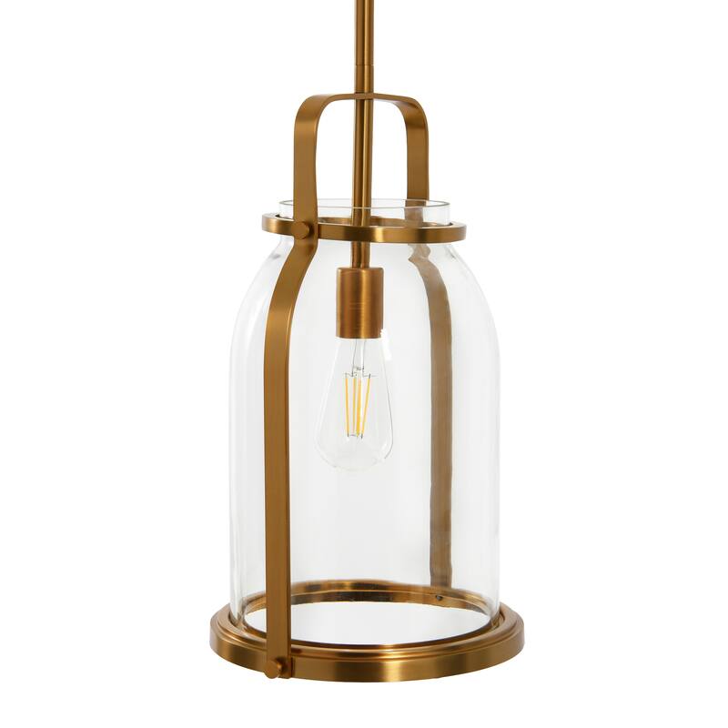 Robert Stevenson Lighting Channing - Metal and Glass Ceiling Light - Brushed Gold
