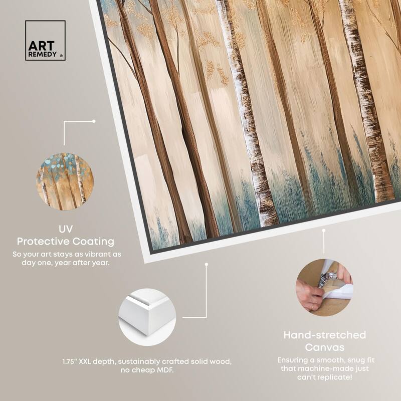 Birch Grove Radiance Canvas by Art Remedy