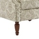 preview thumbnail 10 of 85, 2 Set Transitional Patterned Wingback Accent Chairs with NailHead