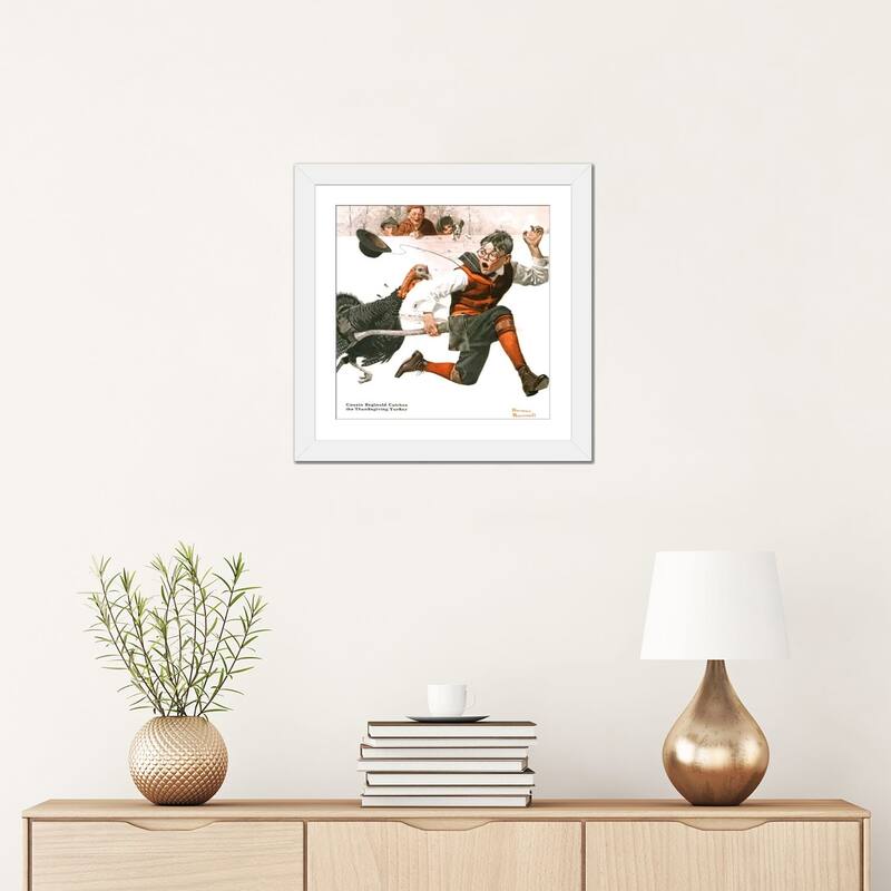 iCanvas "Cousin Reginald Catches the Thanksgiving Turkey" by Norman Rockwell
