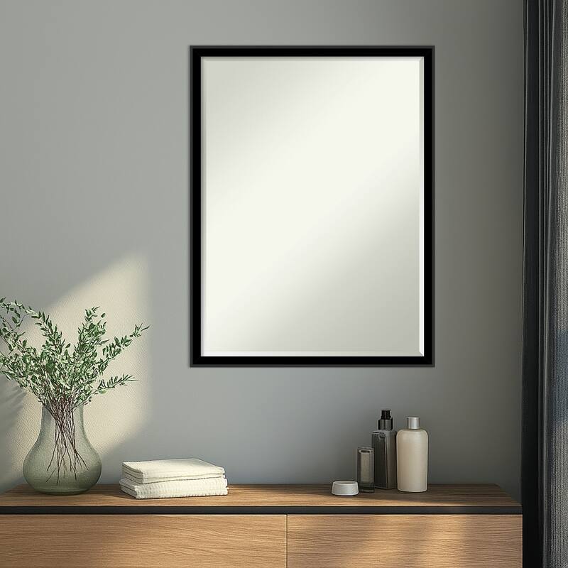 Incline Half-Inch-Bevel Wood Framed Wall Mirror