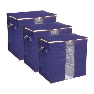 Clothes Storage Bag Foldable Storage Bin Closet Organizer 3pcs