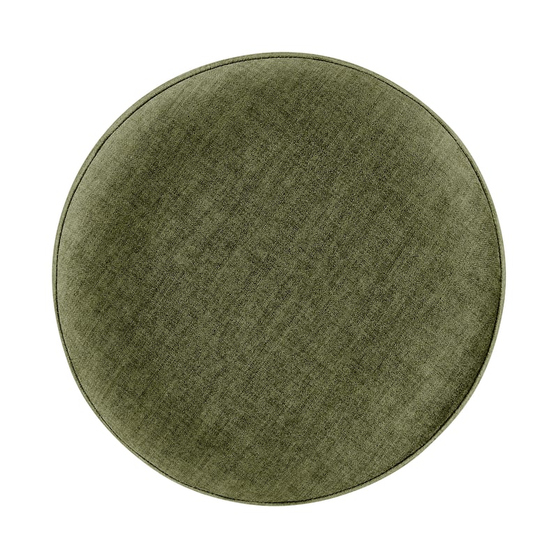 NPD Furniture Ophelia Velvet Round Ottoman with Metal Frame