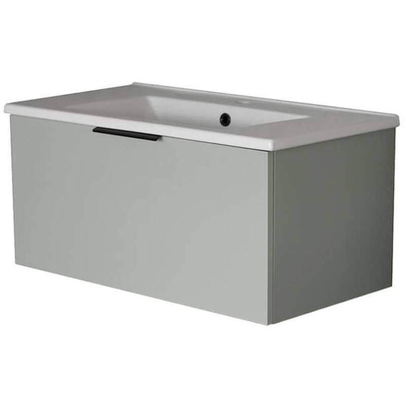 Nameeks Bodrum-3318-W Bodrum 33" Wall Mounted Single Basin Vanity Set