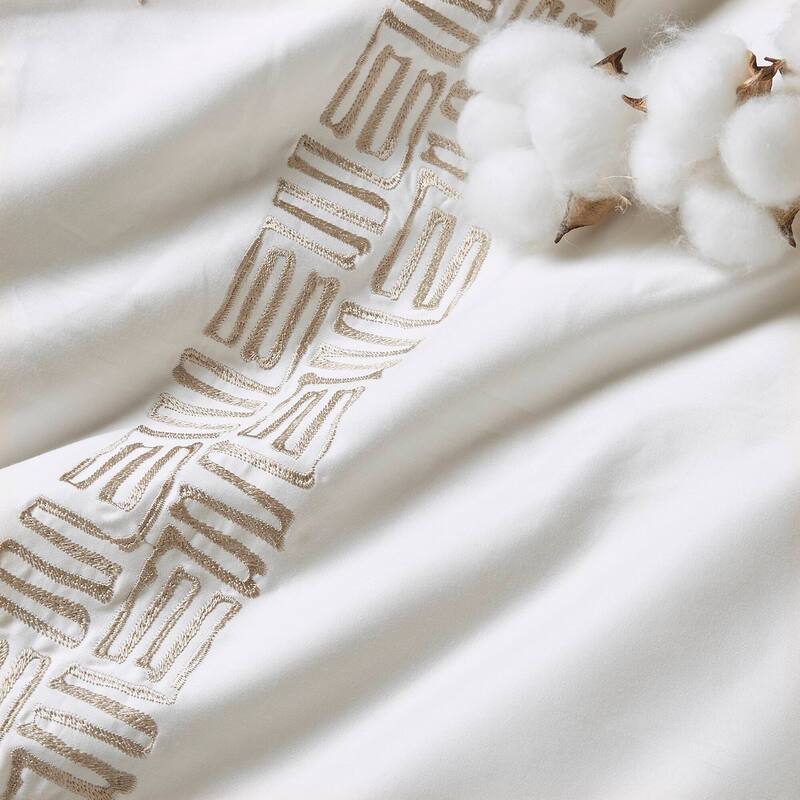 Harbor House Nile 3 Piece Cotton Sateen with Embroidery Duvet Set