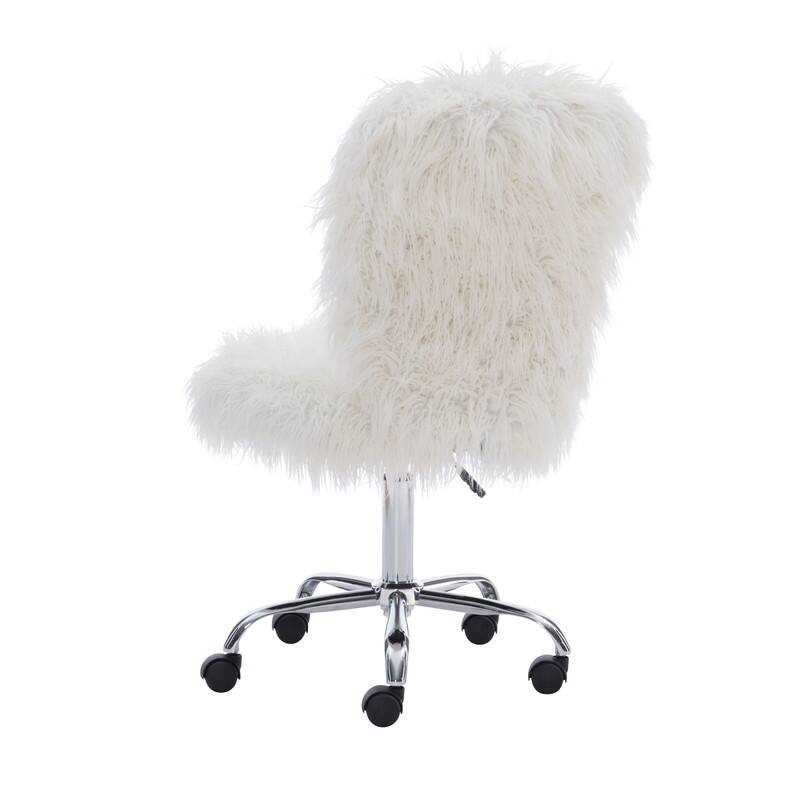 Clara Faux Fur Armless Office Chair
