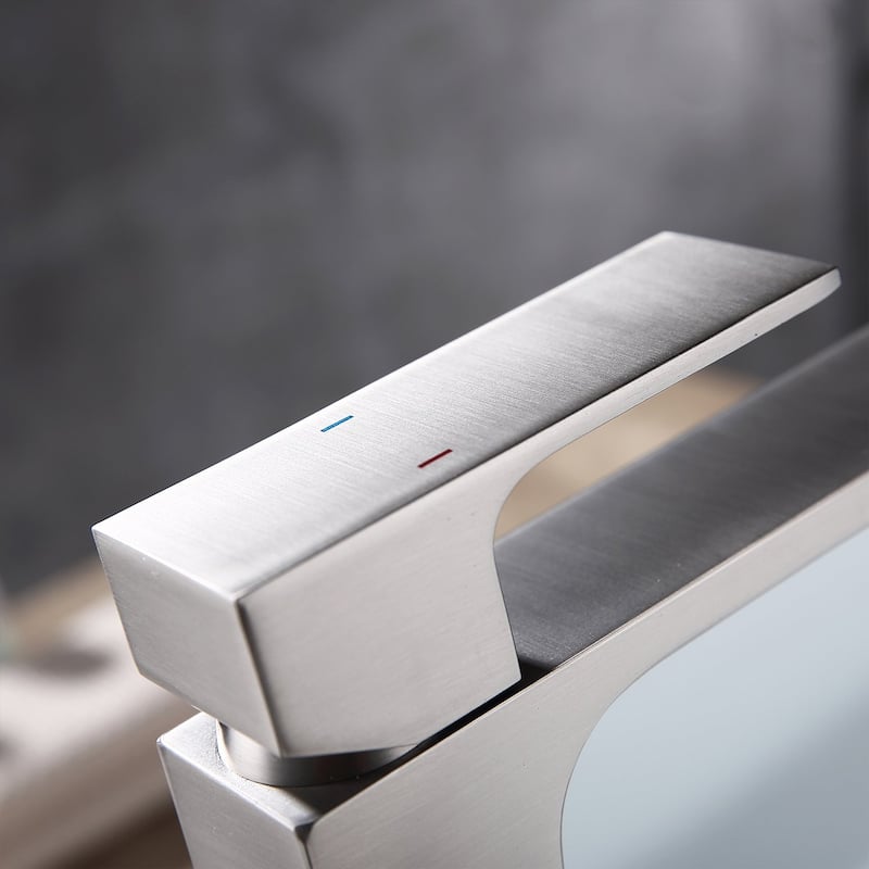 Single Handle Vessel Sink Bathroom Faucet With Pop Up Drain Assembly