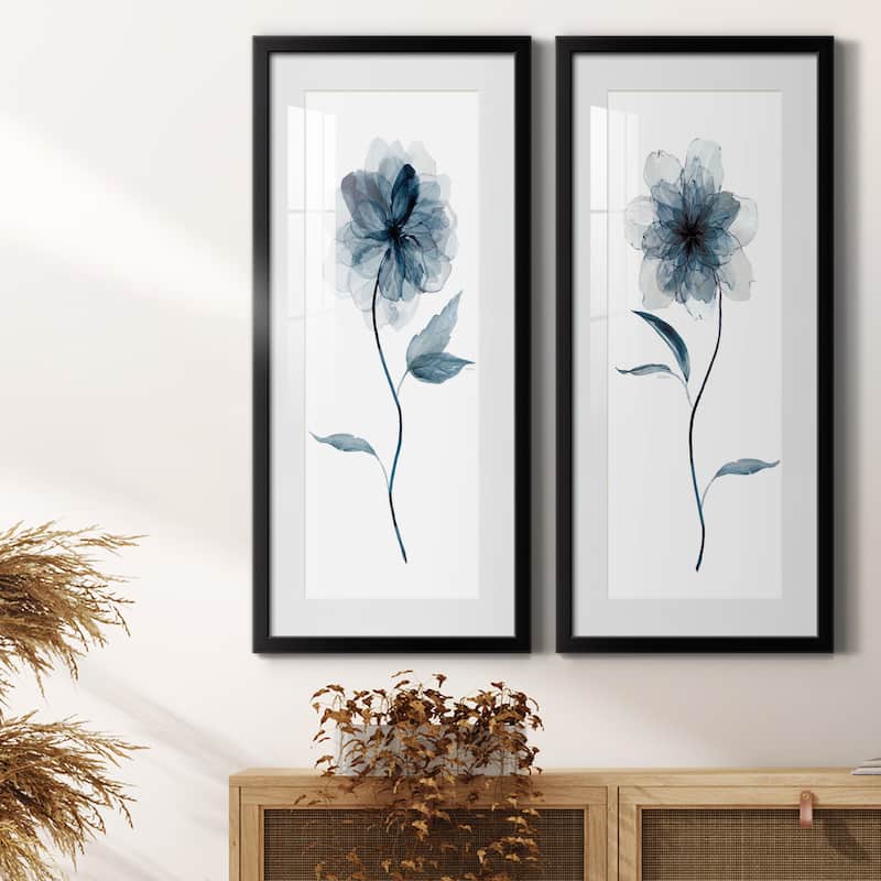 Indigo Floral I-Premium Gallery Framed Print - Ready to Hang