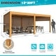 preview thumbnail 22 of 188, EROMMY Outdoor Louvered Pergola Gazebo with Adjustable Aluminum Rainproof Roof