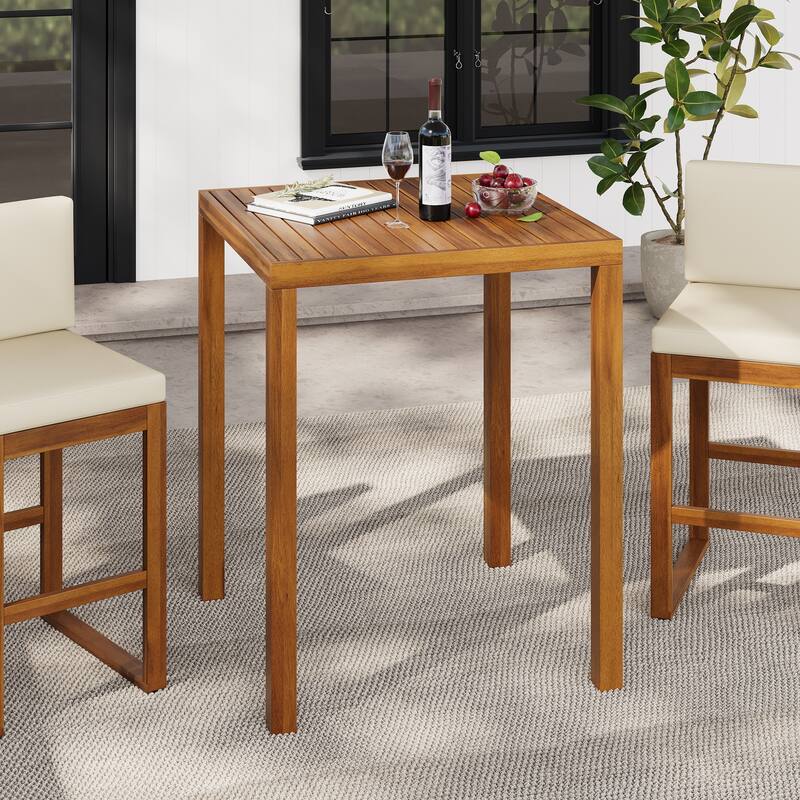 Christopher Knight Home Cole Outdoor Acacia Wood Bar Table